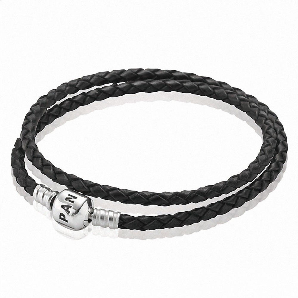 Pandora double wrap black bracelet